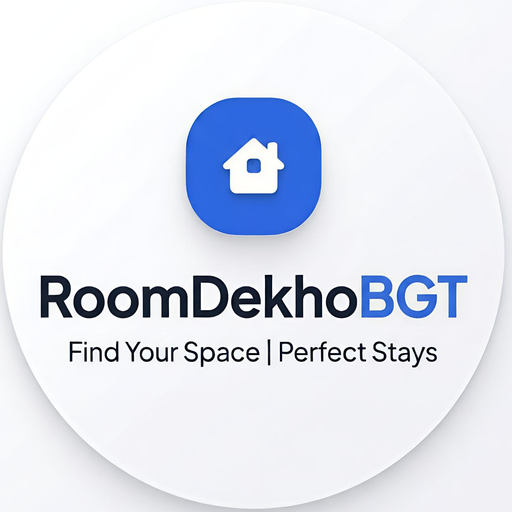RoomDekhoBGT logo: Find Your Space, Perfect Stays